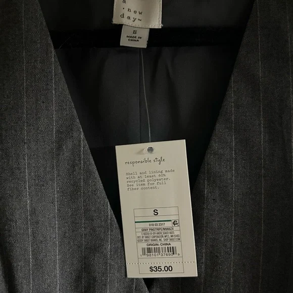 Pinstripe Tailored Vest Dress - Picture 4 of 9